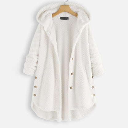 Zachte Fleece Badjas voor Dames met Capuchon