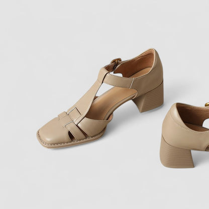Dames Orthopedische Sandalen T-strap Blokhak