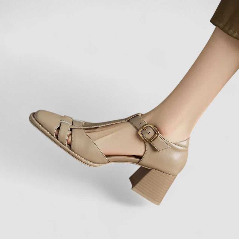 Dames Orthopedische Sandalen T-strap Blokhak