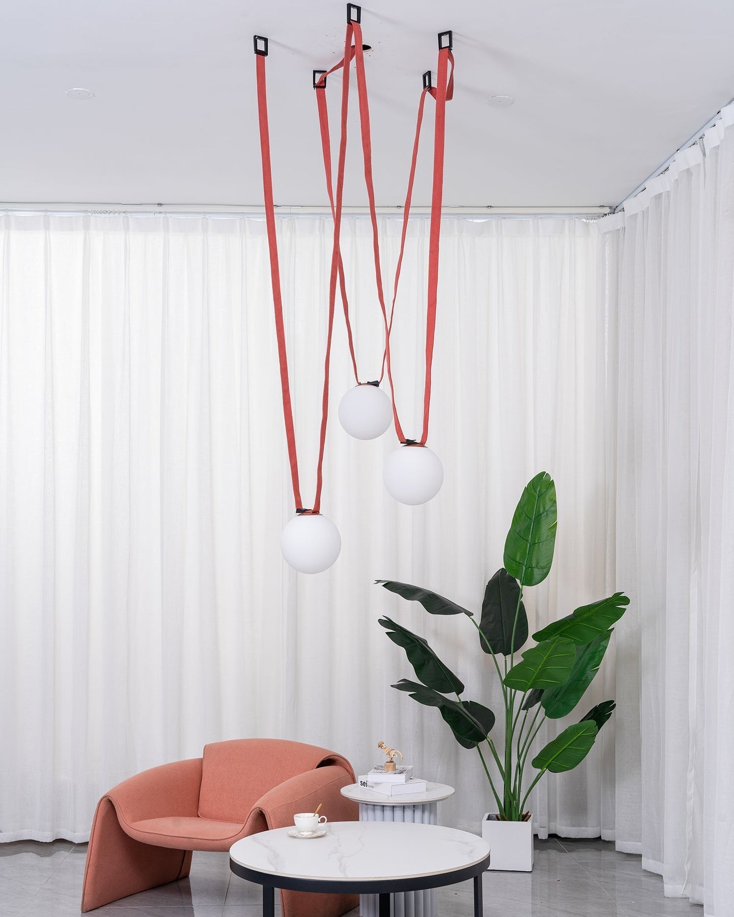 Hanglamp Leer Glas Bollen Luxe Verstelbaar Warm Wit Woonkamer Eetkamer