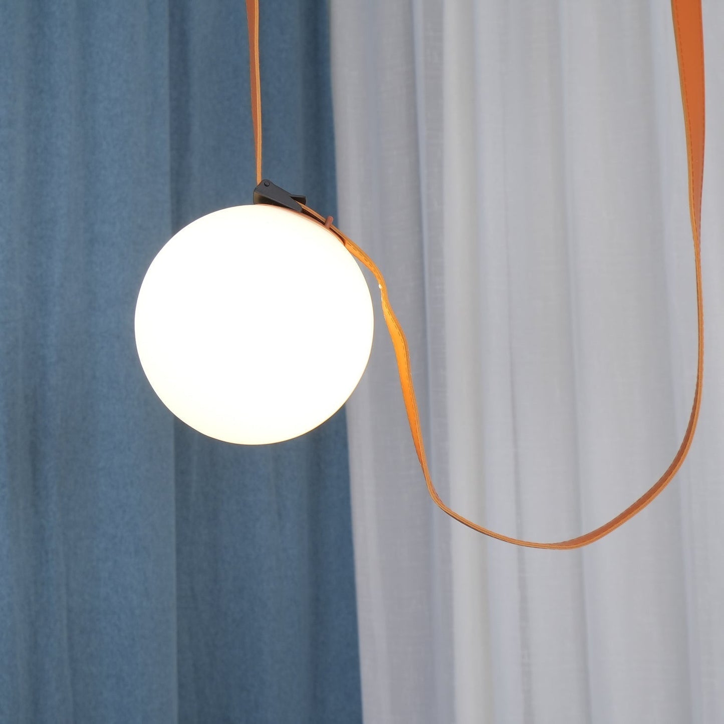 Hanglamp Leer Glas Bollen Luxe Verstelbaar Warm Wit Woonkamer Eetkamer