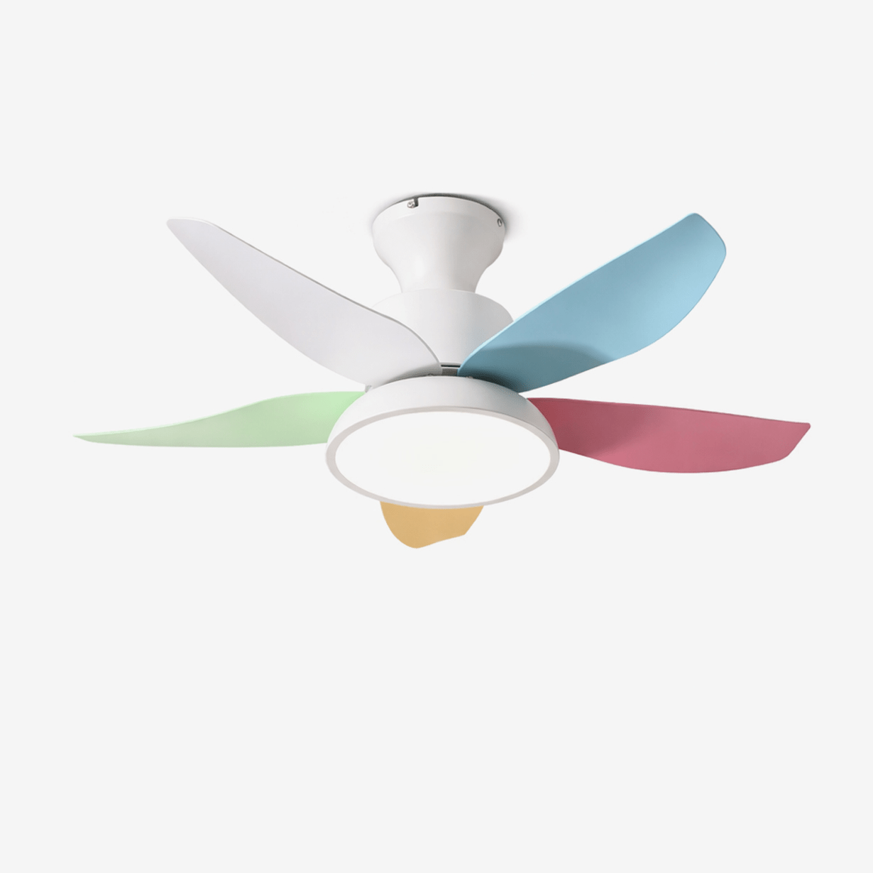 Plafondventilator met Geïntegreerde Verlichting – Milo Scandinavisch Design 94cm LED Stille Ventilator met Afstandsbediening 6 Snelheden Klimaatregeling Driekleurig Koel Warm Licht 24W