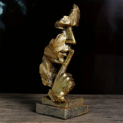 Abstracte Retro Sculptuur Met Stilte Gebaar In Bronslook Voor Woonkamer Bureau Of Design Interieur Decoratie