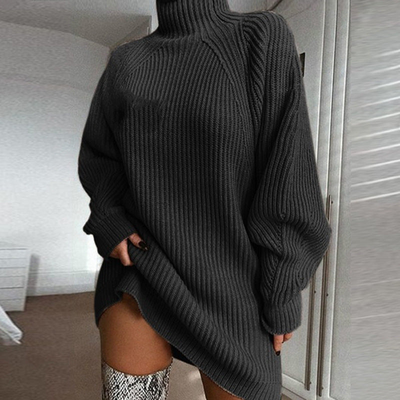 Dames Oversized Trui Jurk Gebreid Comfortabel