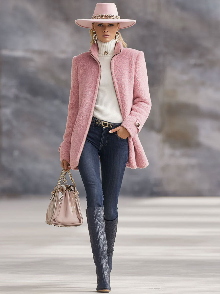 Dames Fleece Vest Roze met Ritssluiting Zacht en Warm