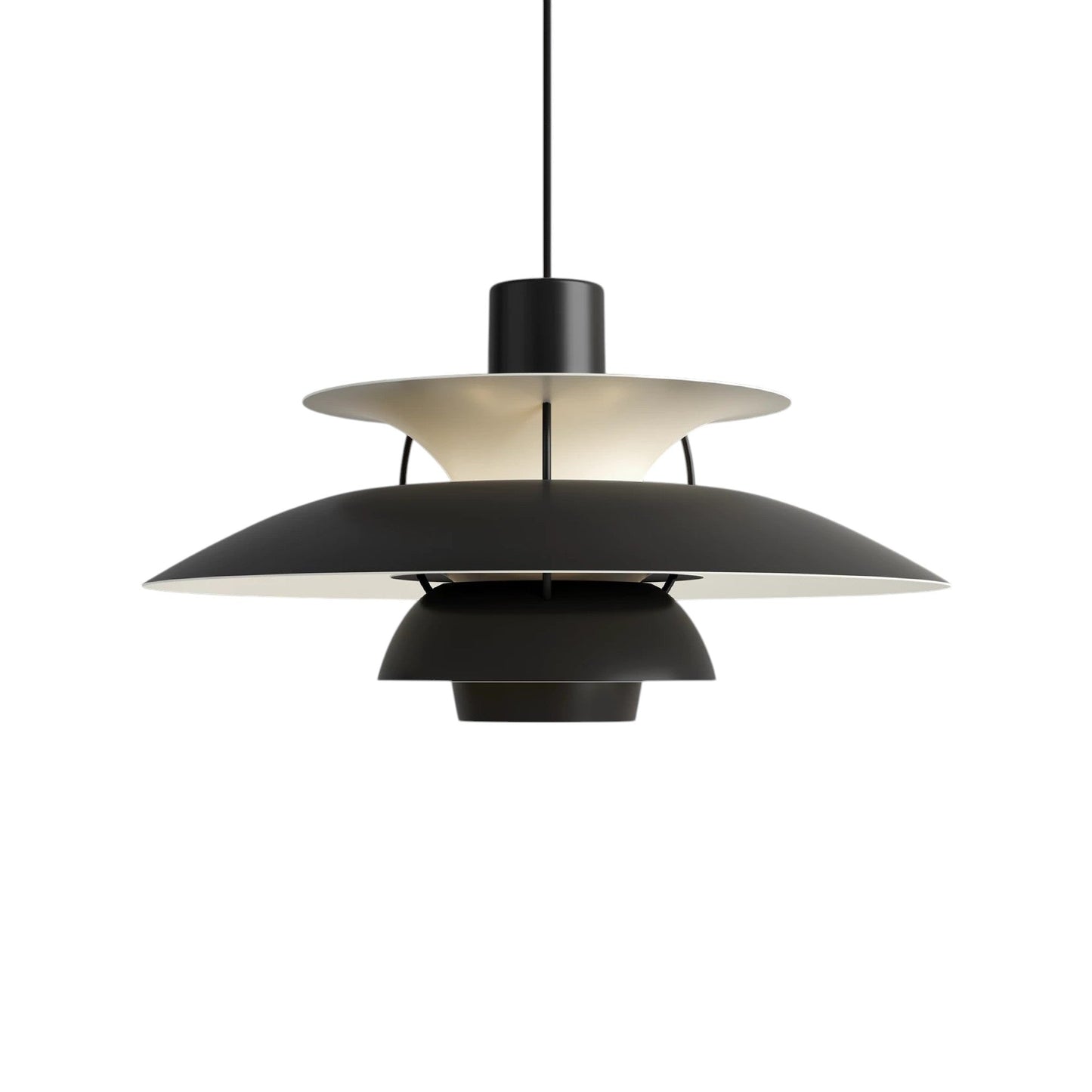 Meerlagige Deense Hanglamp Aluminium Zwart E27 Eettafel Keukeneiland Scandinavisch Design Verlichting Modern Interieur