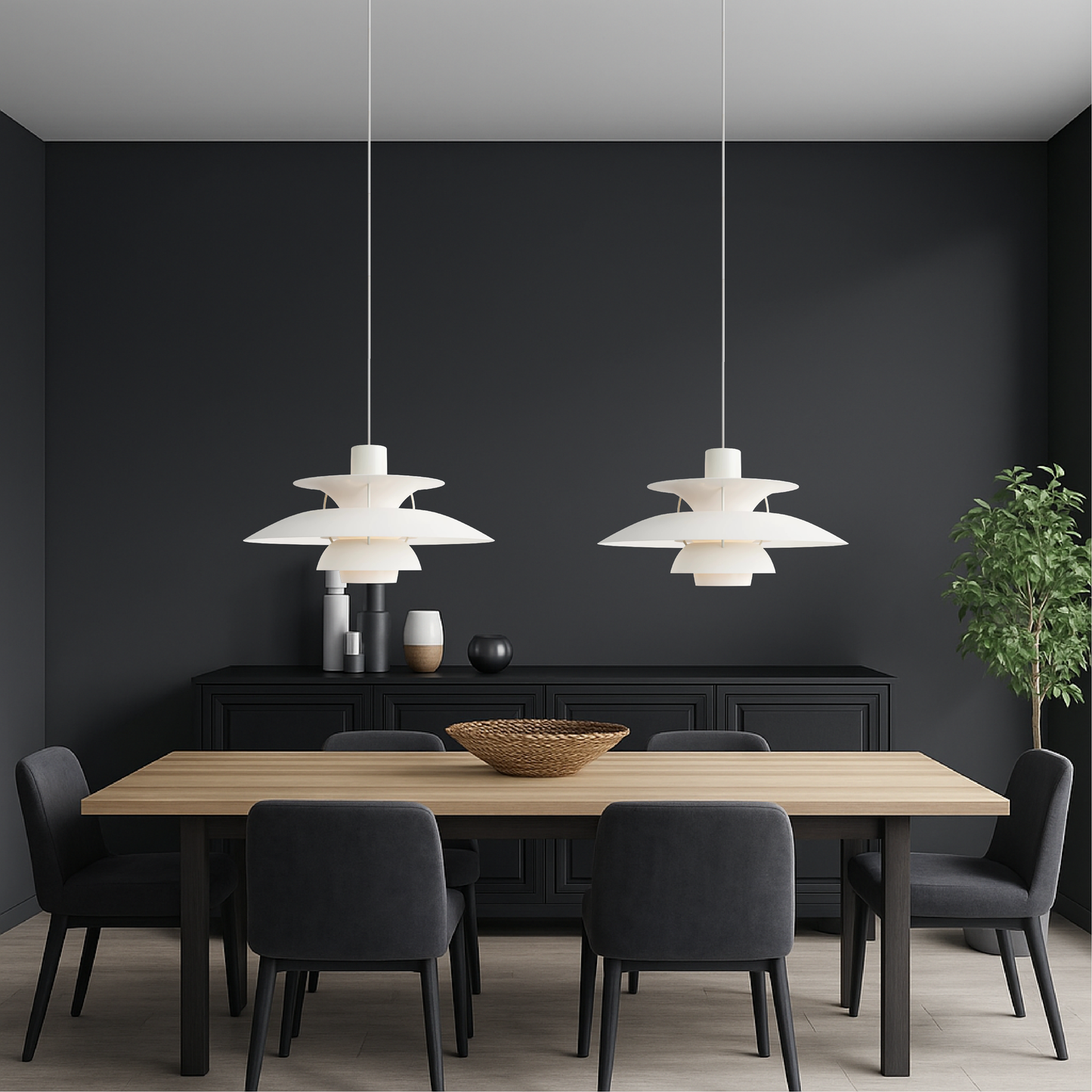 Meerlagige Deense Hanglamp Aluminium Zwart E27 Eettafel Keukeneiland Scandinavisch Design Verlichting Modern Interieur