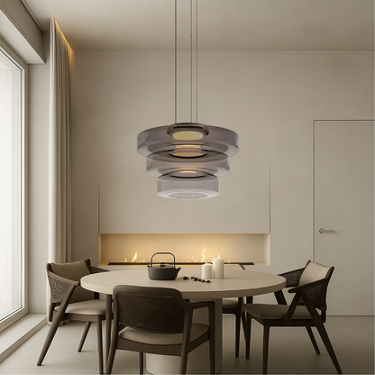 Deens glazen Bauhaus hanglamp handgeblazen glas Ø45cm hanglamp eetkamer woonkamer design verlichting modern minimalistisch