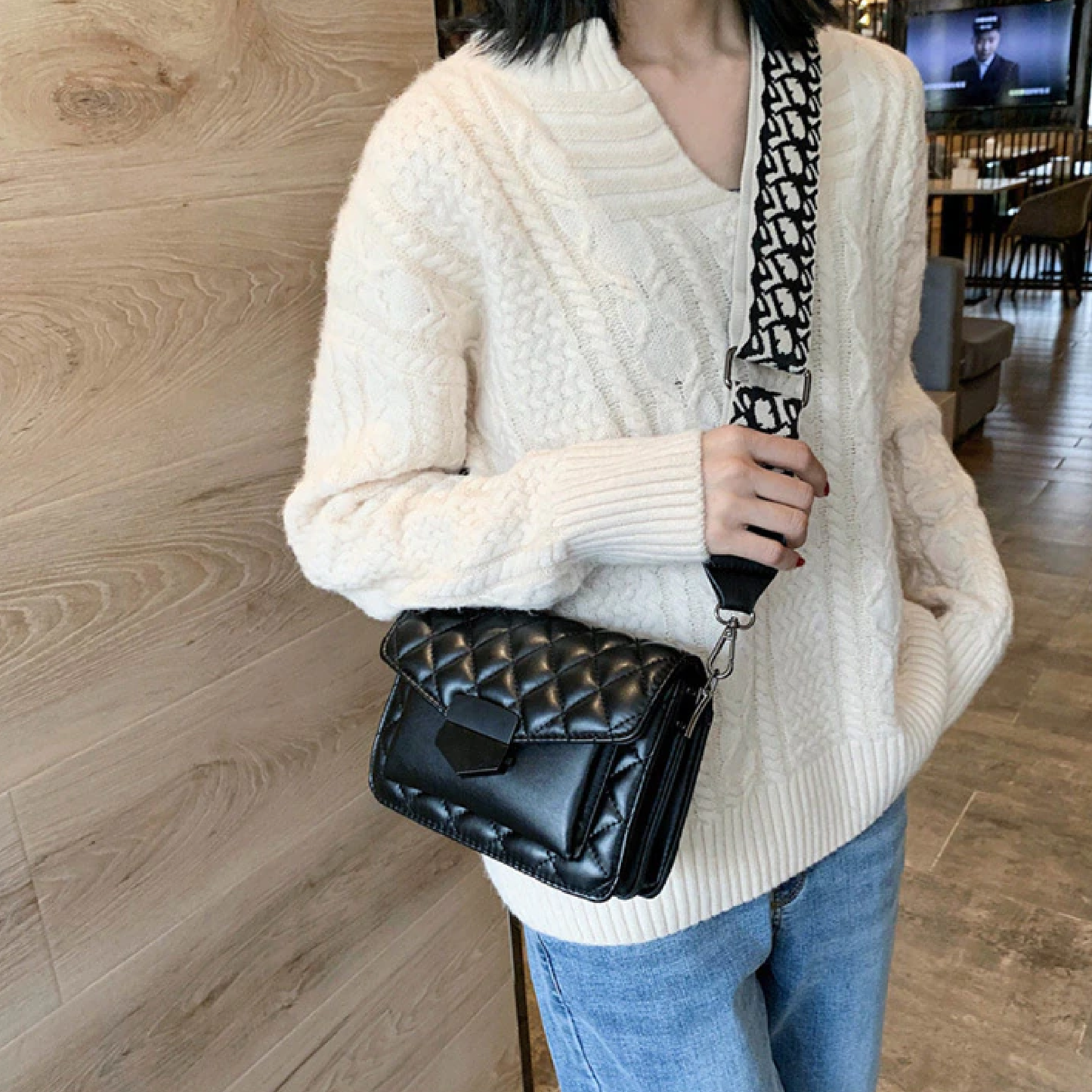 Kleine Crossbody Tas Gevoerd voor Dames