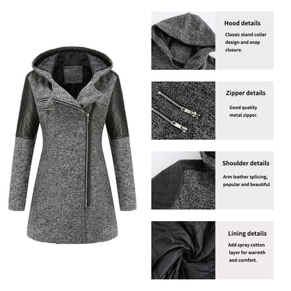 Dames Tussenjas Warm Quilted Capuchon Stijlvol