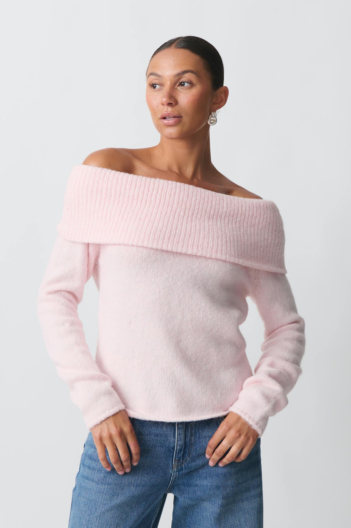 Dames Trui Off-Shoulder Comfortabele Stijl
