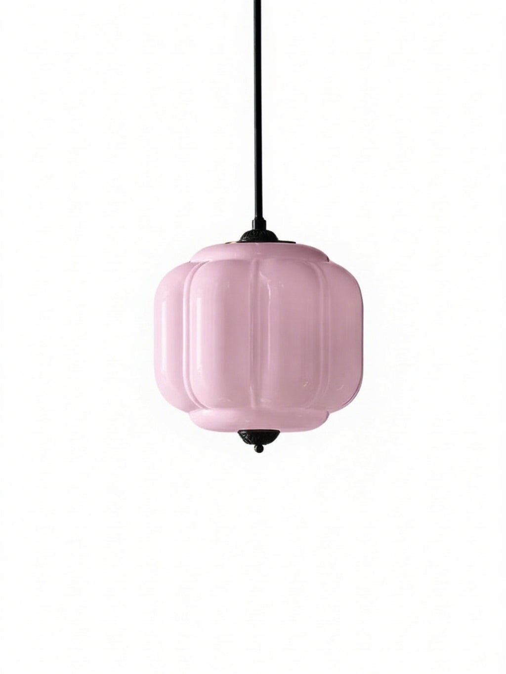 Vintage Melkglazen Hanglamp met Gegolfde Rand – Scandinavische Sfeerverlichting voor Keuken en Slaapkamer