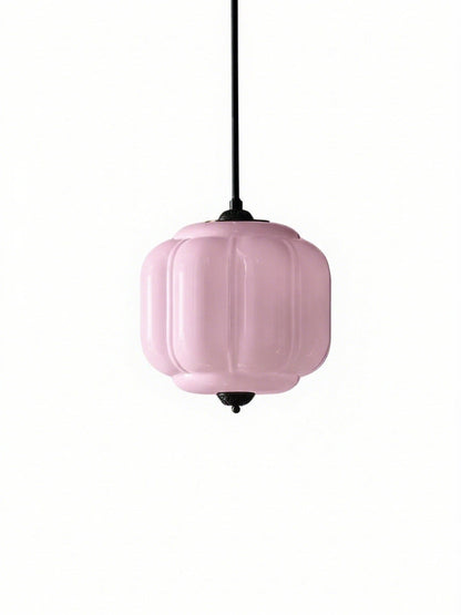 Vintage Melkglazen Hanglamp met Gegolfde Rand – Scandinavische Sfeerverlichting voor Keuken en Slaapkamer