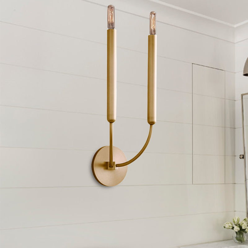 Metalen Buislamp Wandlamp Traditionele Stijl Zwart of Messing voor Eetkamer Woonkamer Hal