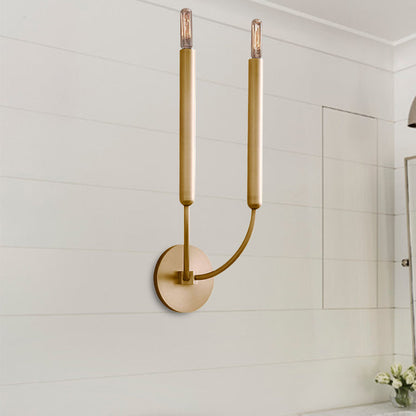 Metalen Buislamp Wandlamp Traditionele Stijl Zwart of Messing voor Eetkamer Woonkamer Hal