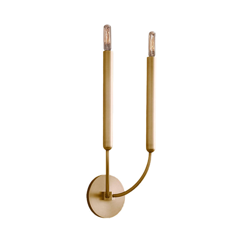 Metalen Buislamp Wandlamp Traditionele Stijl Zwart of Messing voor Eetkamer Woonkamer Hal