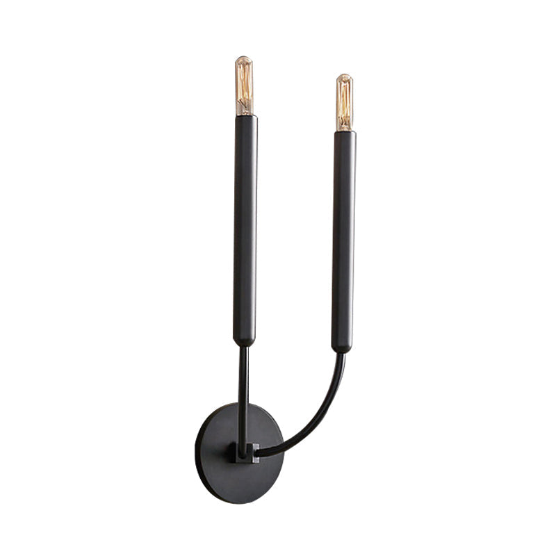 Metalen Buislamp Wandlamp Traditionele Stijl Zwart of Messing voor Eetkamer Woonkamer Hal