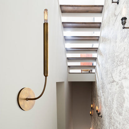 Metalen Buislamp Wandlamp Traditionele Stijl Zwart of Messing voor Eetkamer Woonkamer Hal