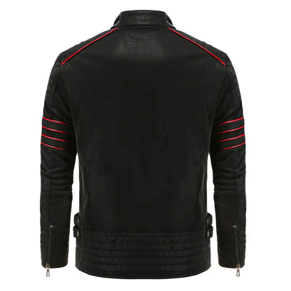 Heren Leren Motorjack Biker Style Leerjack