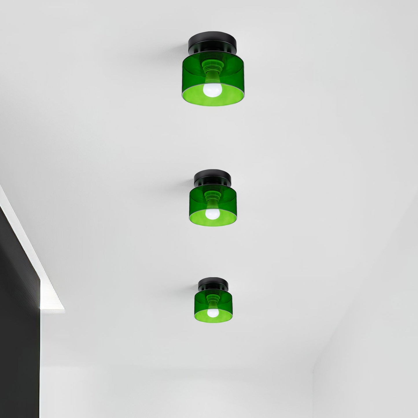 Plafondlamp Glas Retro E27/E26 Amber Keuken Hal Woonkamer Rond Design Sfeerverlichting Vintage Stijl