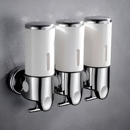 Wandzeepdispenser 500ml Wandmontage RVS Chroom Badkamer Keuken Enkel Dubbel Drievoudig Vloeibare Zeep