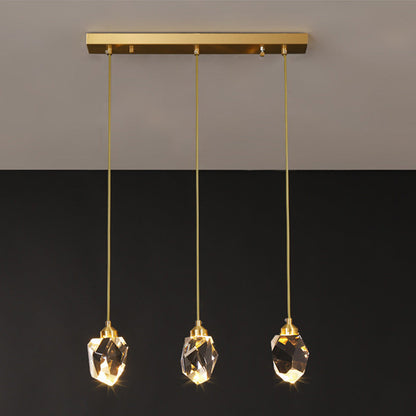 Hanglamp Glas Metaal Goud Verstelbaar Eettafel Woonkamer Keukeneiland Druppelvorm Designlamp Sfeerverlichting