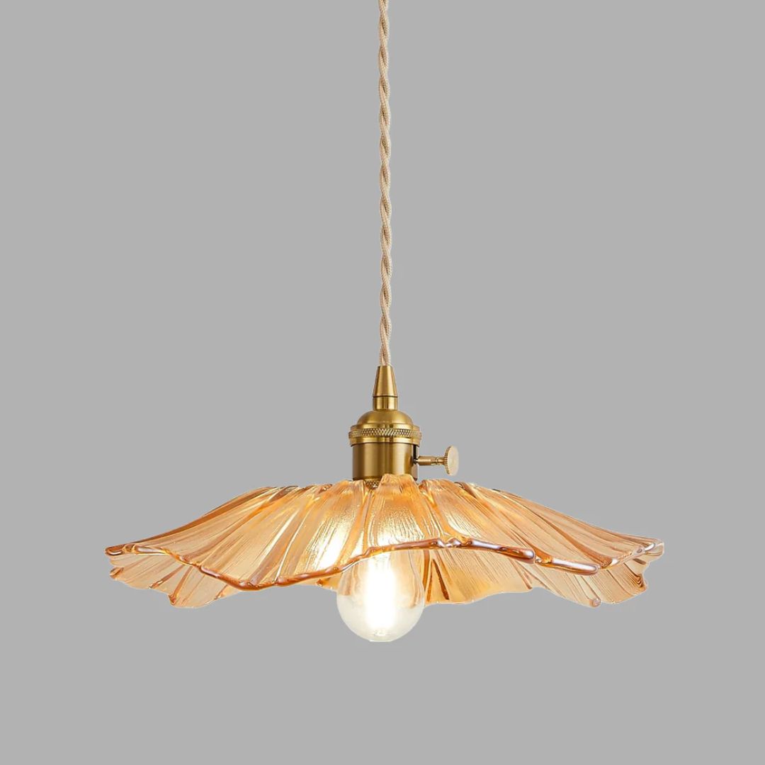 Cullivan Flower Hanglamp Glas Metaal Rood E27 Eettafel Verlichting Vintage Bloem Lamp Hal Sfeerverlichting