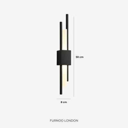 Scandinavische Minimalistische Wandlamp – Modern Verticaal Design met Gerichte LED-Verlichting – Zwart Goud