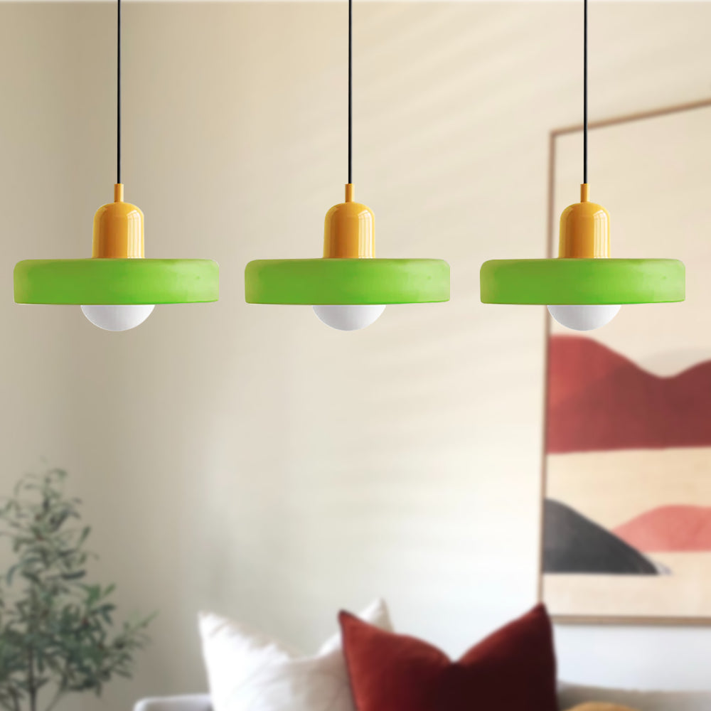 Luccon Triple Hanglamp Glas G9 Retro Kleuren Eettafel Woonkamer Design Verlichting Meerlamp