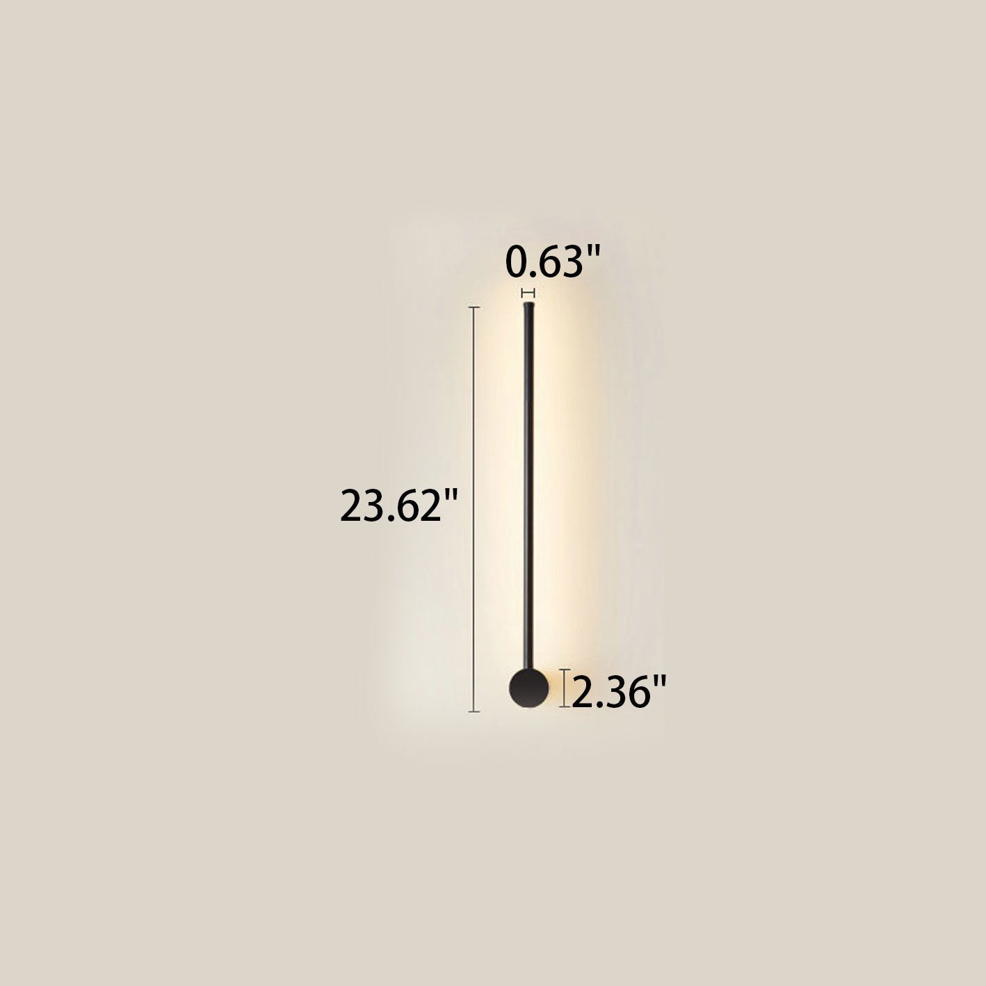 Wandlamp LED Staf Aluminium Zwart Goud 60cm 80cm Woonkamer Slaapkamer Studeerkamer Lijnlamp Minimalistisch Modern Sfeerlamp