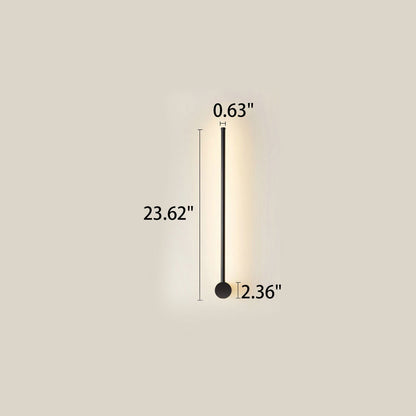 Wandlamp LED Staf Aluminium Zwart Goud 60cm 80cm Woonkamer Slaapkamer Studeerkamer Lijnlamp Minimalistisch Modern Sfeerlamp