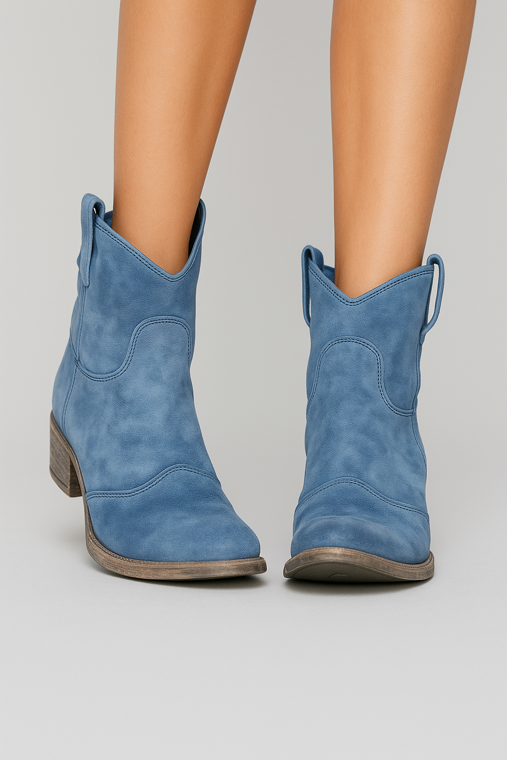 Dames Enkellaarzen Vintage Stijl Cowboy