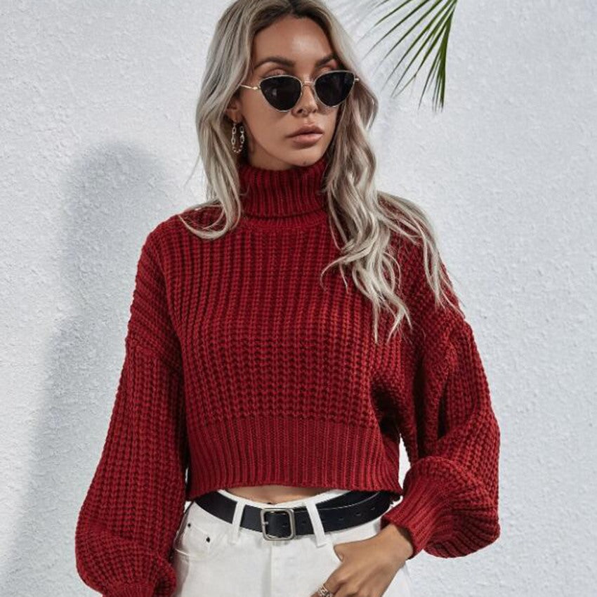 Dames Trui Kort Grofsteek Trendy Col