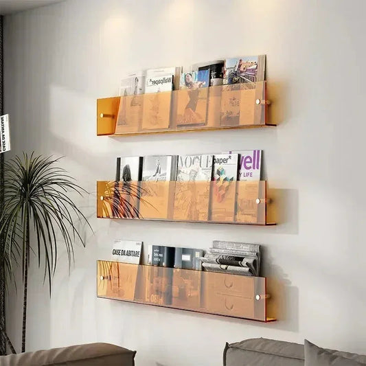 Wandplank PVC Zwevend Tijdschriftenrek 40cm 50cm 80cm Boeken Woonkamer Modern
