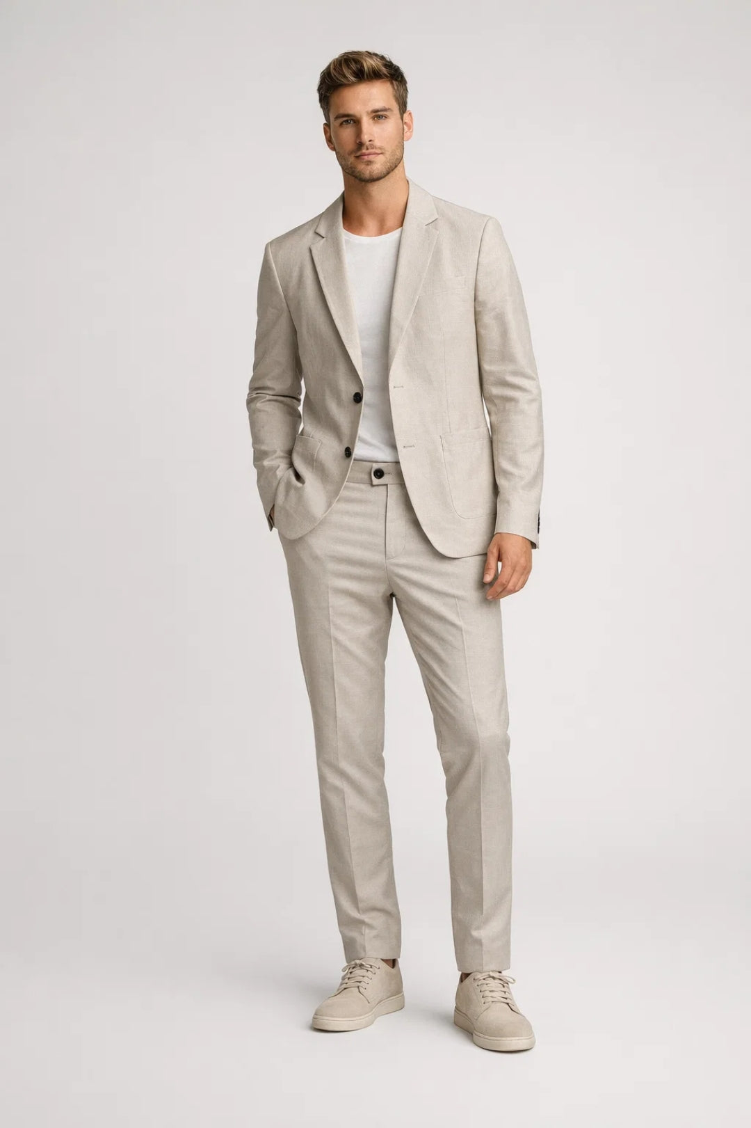 Heren Tweed Pak Slim Fit Colbert en Broek - StudioMarella