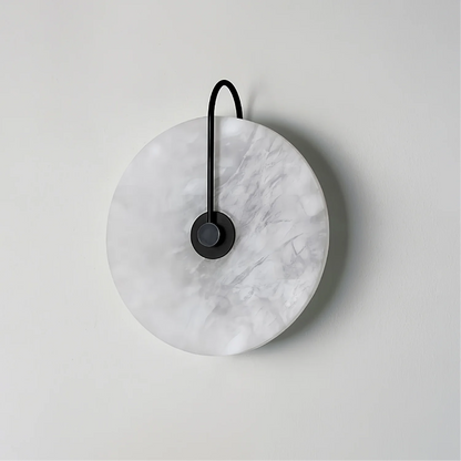 Wandlamp Marmer LED Rond Alabaster Goud Minimalistisch Luxe Woonkamer Slaapkamer