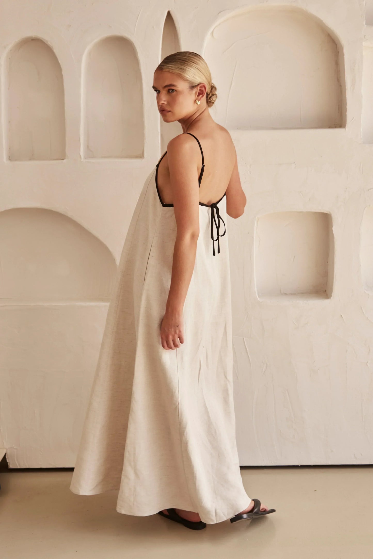 Linnen Jurk Maxi Zomerjurk Vrouw - StudioMarella