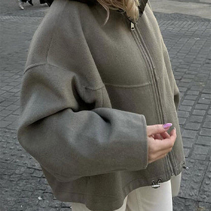 Dames Oversized Jas Capuchon Stoer en Stijlvol