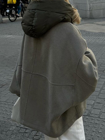 Dames Oversized Jas Capuchon Stoer en Stijlvol