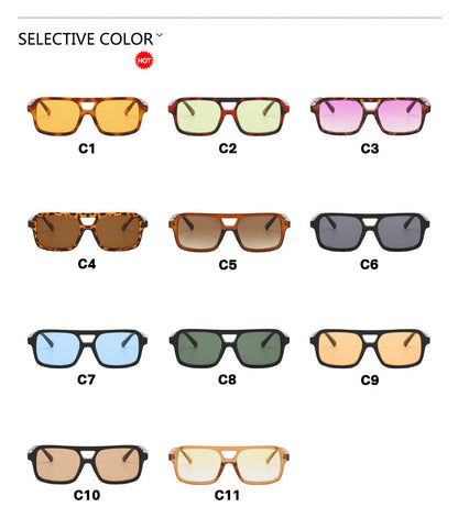 Dames Zonnebril Aviator Stijl Kleurige Lensen