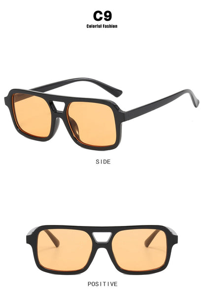 Dames Zonnebril Aviator Stijl Kleurige Lensen