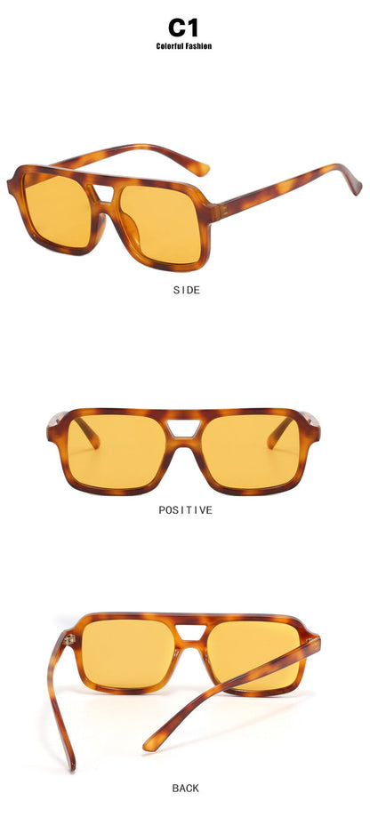 Dames Zonnebril Aviator Stijl Kleurige Lensen