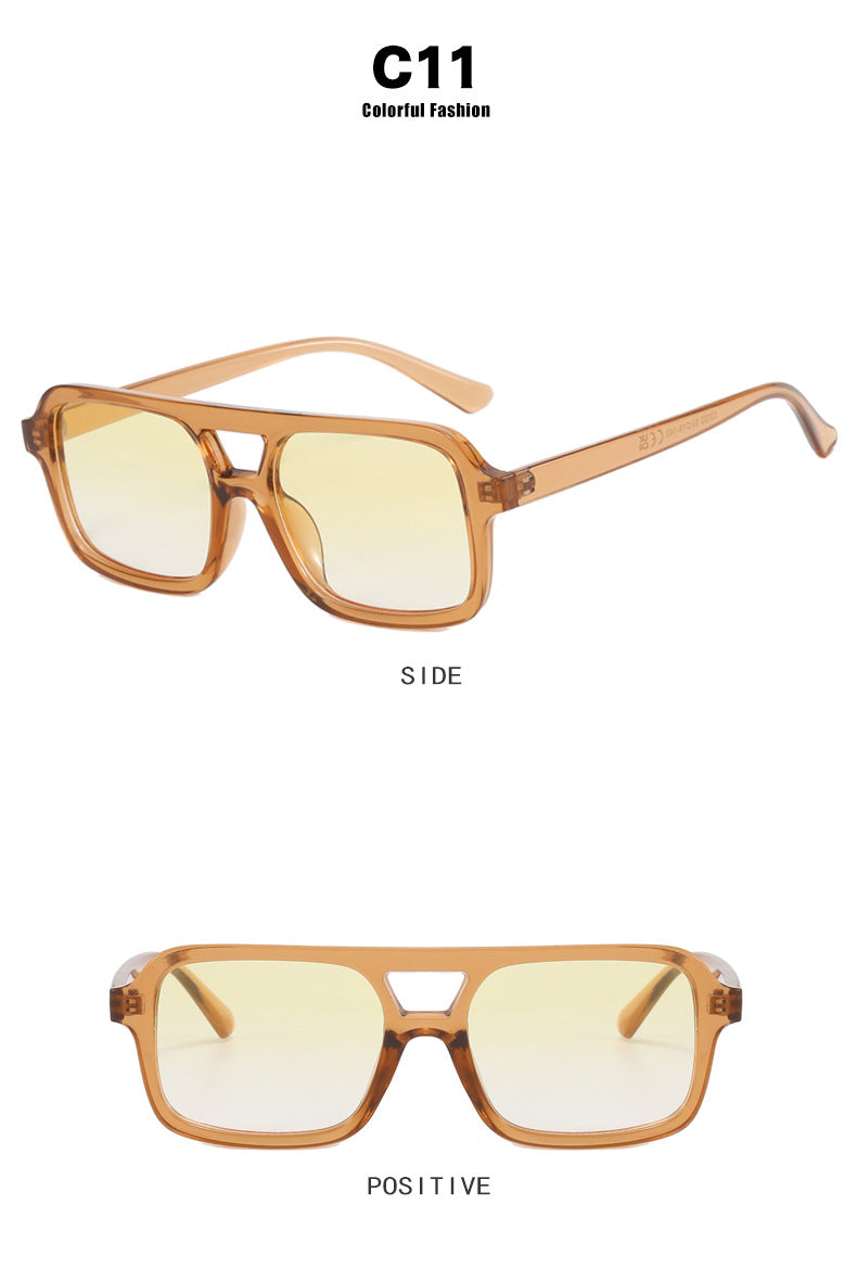Dames Zonnebril Aviator Stijl Kleurige Lensen