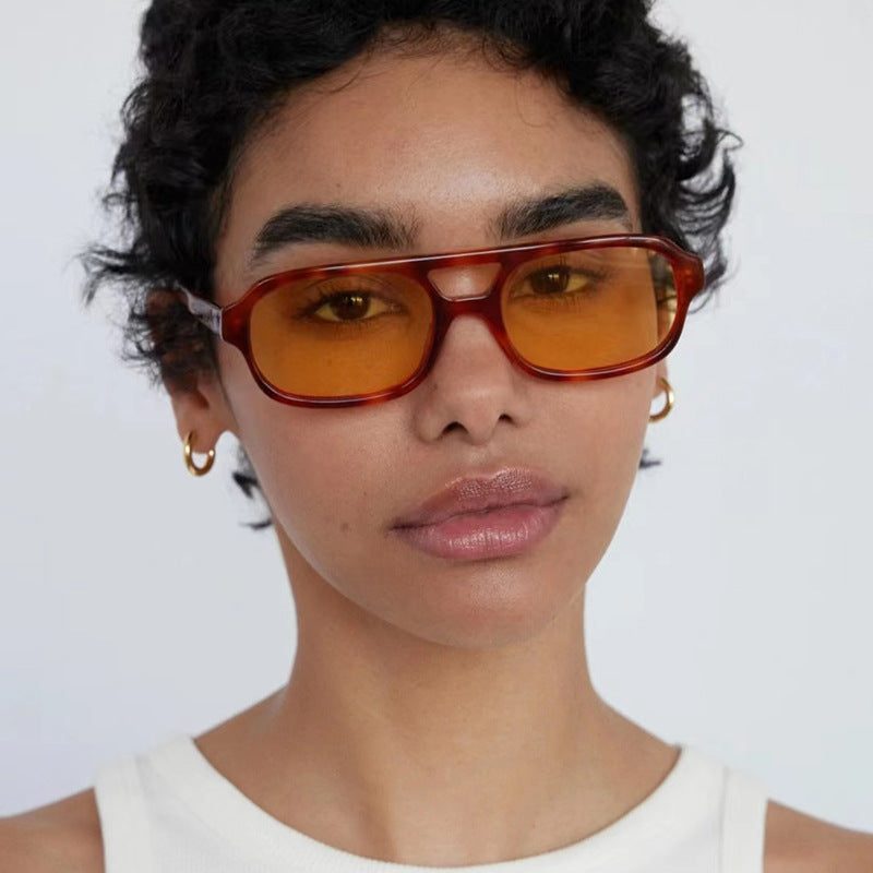 Dames Zonnebril Aviator Stijl Kleurige Lensen
