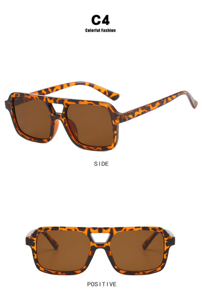 Dames Zonnebril Aviator Stijl Kleurige Lensen