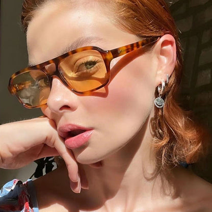 Dames Zonnebril Aviator Stijl Kleurige Lensen