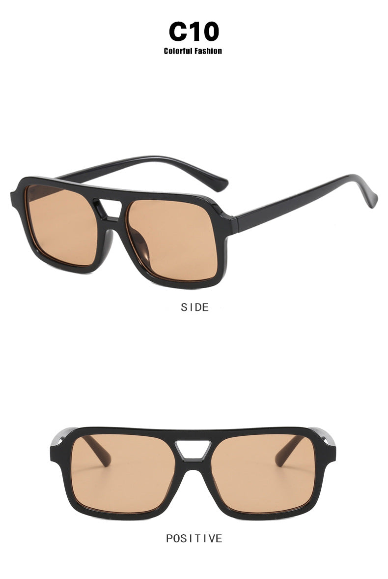 Dames Zonnebril Aviator Stijl Kleurige Lensen