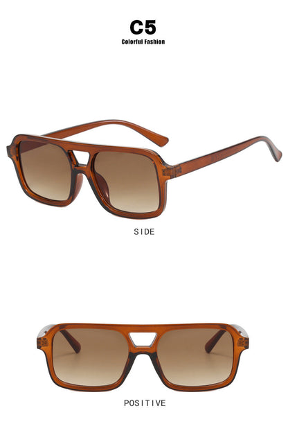 Dames Zonnebril Aviator Stijl Kleurige Lensen