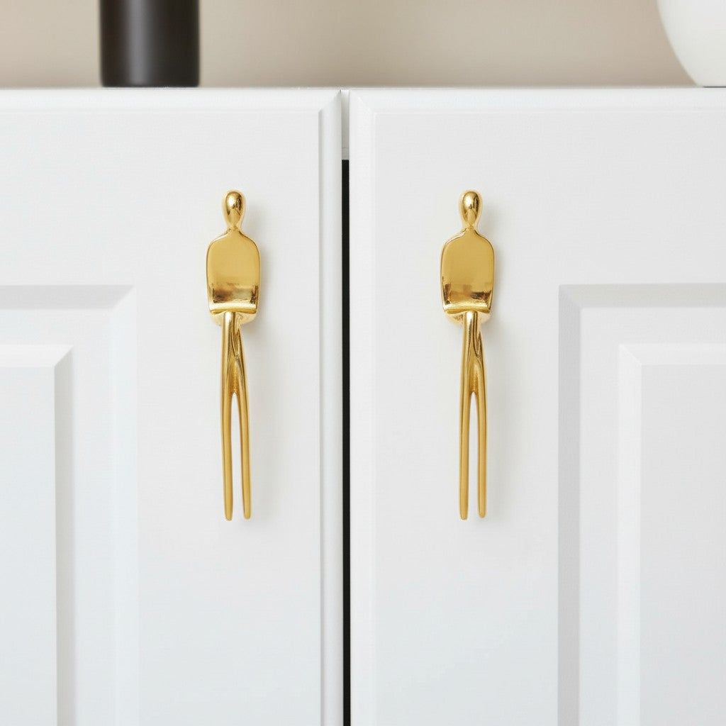 Minimalistische Kastgreep - Messing Zilver Roze - Scandinavisch Design Meubels