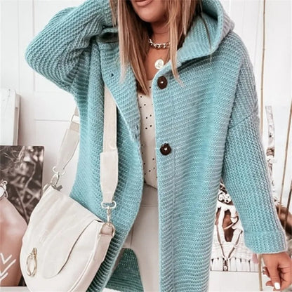 Dames Cardigan met Capuchon – Zacht Kasjmier Stijl